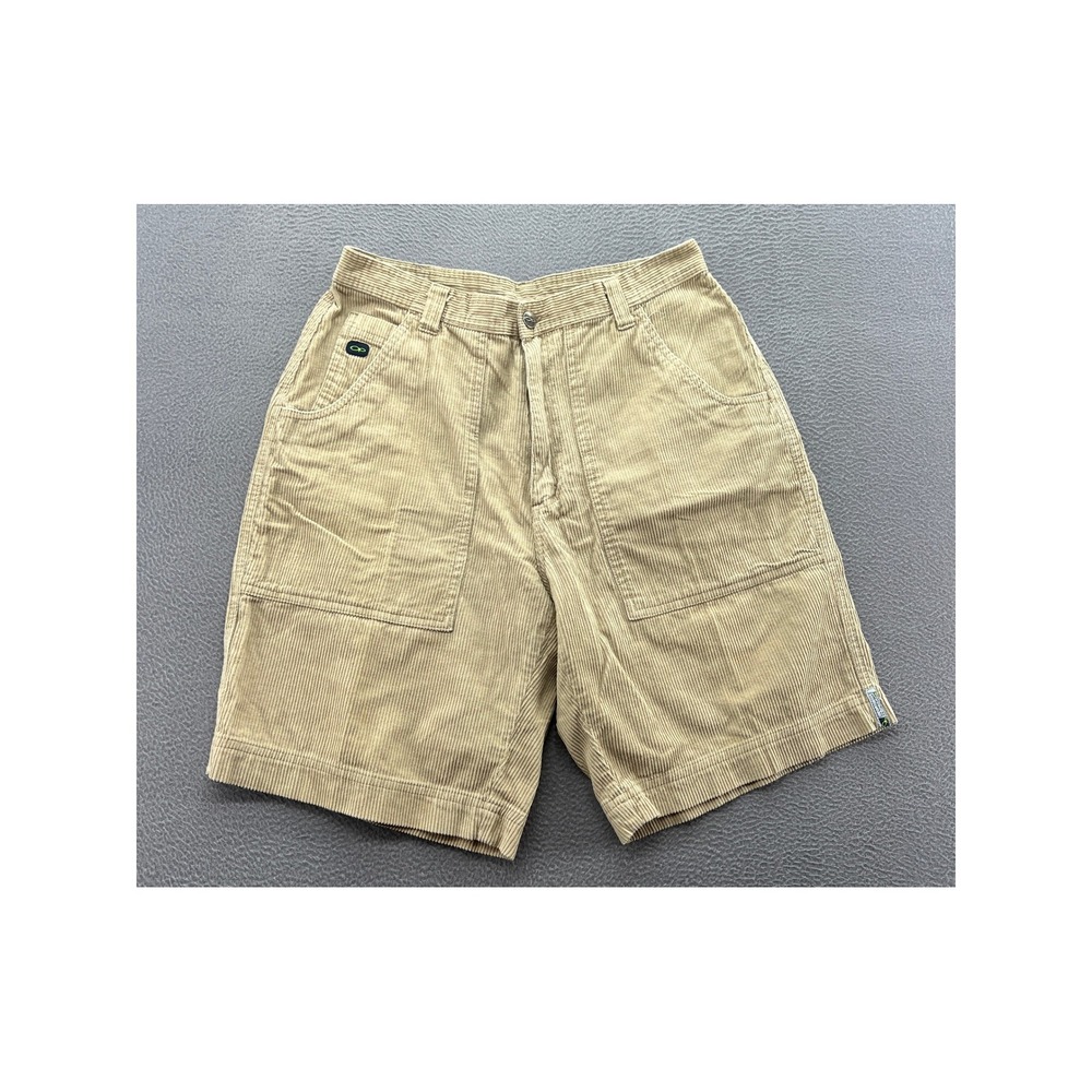 VTG Ocean Pacific OP Corduroy Shorts Mens 32 Tan Beige Relaxed Fit